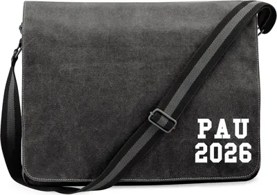 Produktbild von Huuraa Umhängetasche PAU 2026 Abschluss Spanien 14 Liter Black Canvas Laptoptasche Geschenkidee
