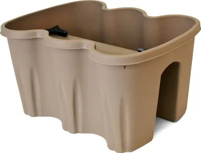 Produktbild von DEUBA® Geländerkasten 38x29x20cm inkl. Klammern witterungsbeständig Geländer Balkonkasten Blumentopf Blumenkasten Caramel