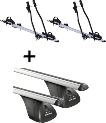 Image de 2x porte-vélos SAGITTAR + barres de toit VDP compatibles avec Peugeot 807 5 portes 2002-2010