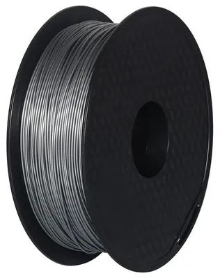 Zdjęcie produktu dla Filament do drukarek 3D – PETG – średnica 1,75 mm – szpula 1 kg – pakowany próżniowo – srebrny