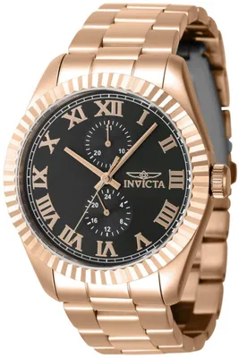 Produktbild von Invicta Specialty 47432 Herrenarmbanduhr - Quartz Uhrwerk - Edelstahl mit schwarzem Zifferblatt - 43 mm