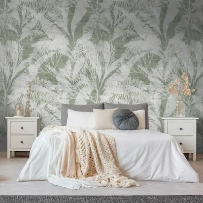 Obrázek produktu pro Profhome 398851-GU Vliesová tapeta Floral matná zelená bílá 1,59 m x 2,8 m