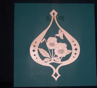 Produktbild von Fensterbild - Stiefmütterchen, unbeleuchtet, Original Erzgebirge