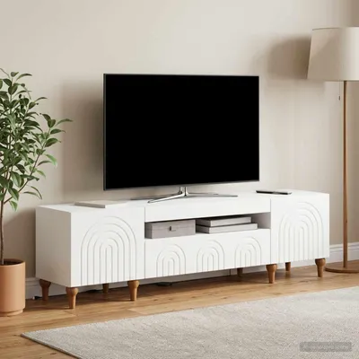 Produktbild von Möbel LED-TV-Schrank Weiß Holzwerkstoff - TV-Schränke &16623