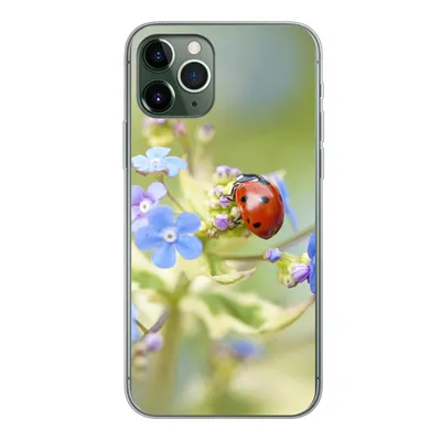 Produktbild von MuchoWow® Handyhülle Schutzhülle Hülle für iPhone 11 Pro Marienkäfer - Blume - Frühling Silikon Softcase Handy Hülle - Handy