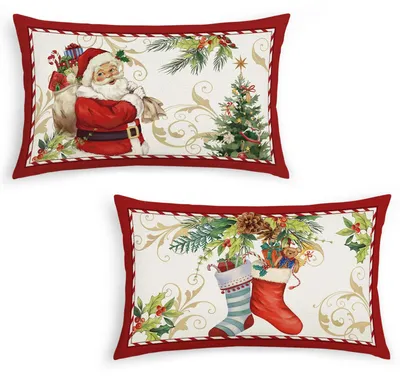 Kissenbezug 30x50 cm Weihnachtsmotiv Set 2 Stück