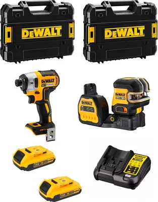 Produktbild von DeWALT Kit MTPROF02 (DCF887 + DCE088NG18 + 2 x 2,0 Ah + DCB107 + 2 x TSTAK II)