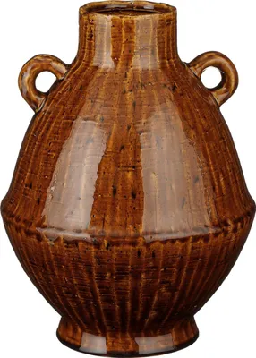 Image de Mica Decorations Vase Elena - H34 x Ø26 cm - Céramique - Marron