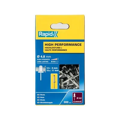 Produktbild von Rapid 5001437, Blindniete, Aluminium, Stahl, Edelstahl, RP10 , RP40 Multi, RP60 Multi, RP100 Multi, RP150 Multi, 1,4 cm, 4,8 mm