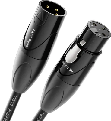 Produktbild von deleyCON 20m XLR Audio Kabel - Studio Qualität - aus reinem OFC Kupfer (AWG24) - Mikrofonkabel mit EMI- und RFI-Unterdrückung - mit Metallverriegelung & Vergoldeten Kontakten - 3 Polig DMX