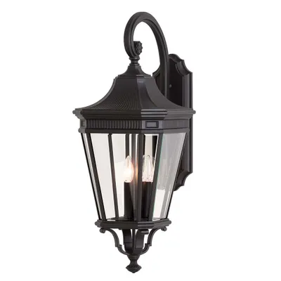 Produktbild von Elstead Cotswold Lane Außen-Wandleuchte E14 3-fach Schwarz IP44