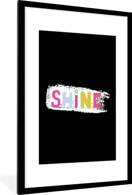 Produktbild von MuchoWow® Gerahmtes Poster Sommer - Zitat - Gelb 60x90 cm - Poster mit Schwarzem Bilderrahmen Wandposter Rahmen Foto Bilder - Dekoration - Wandposter Wohnzimmer - Hochwertig