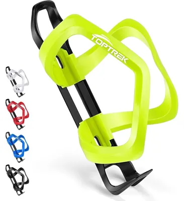 Productafbeelding van Fietshouder, geschikt voor twee flessen, met dubbele opening, voor bevestiging aan mountainbikes, kleur: geel