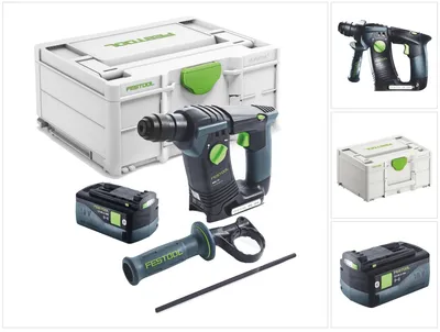 Zdjęcie produktu dla Festool BHC 18-Basic akumulatorowa wiertarko-wkrętarka udarowa 18 V 1,8 J SDS Plus Brushless + 1x akumulator 5,0 Ah + Systainer - bez ładowarki