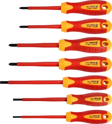 Immagine prodotto di Set di cacciaviti isolati VDE 1000 V PH+PZ+piatto, 7 pezzi