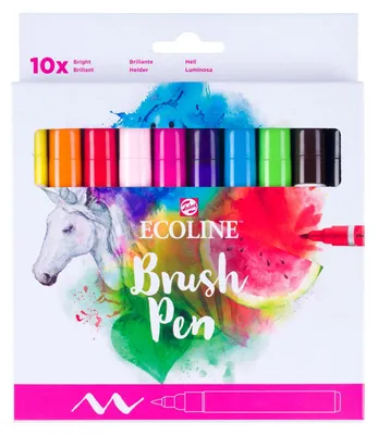 Obrázok produktu pre Talens - Štetcové pero Ecoline, balenie po 10 ks, číre