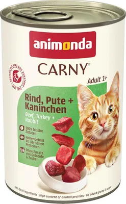 Produktbild von Animonda Katze Carny Adult Pute + Kaninchen 6 x 400g Pack