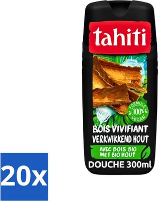Image de Gel douche Tahiti – Bois bio rafraîchissant – 100 % vegan – 300 ml - Pack économique - 20 pièces
