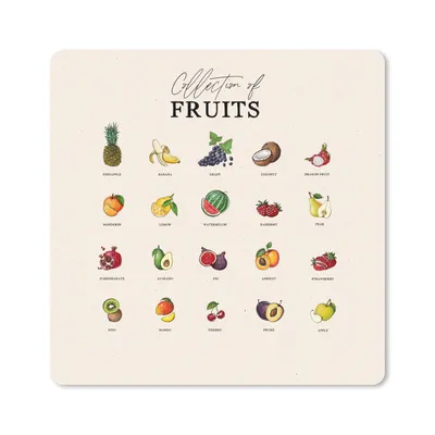 Produktbild von MuchoWow® Mauspad Mousepad Obst - Lebensmittel - Küche 20x20 cm - Mousepads - Maus Mat - Pad - Mausunterlage - Desk Mat - Bureauartikeln