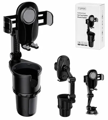 Immagine prodotto di Supporto per auto T-PHOX TH-07 con portabicchieri, nero