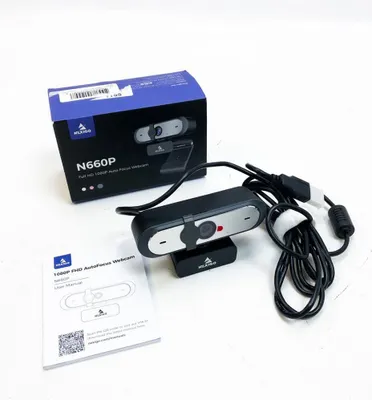 Produktbild von NexiGo N660P 60FPS 1080P Webcam mit Softwaresteuerung, Dual-Mikrofon & Abdeckung, AutoFocus, HD USB Computer Webkamera, für OBS Gaming Zoom Skype FaceTime Teams, schwarz