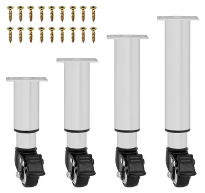 Imagen del producto de Solidchoice - Juego de 4 patas ajustables para muebles con ruedas