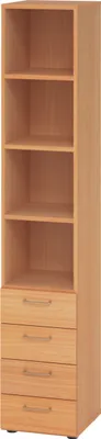 Produktbild von Hammerbacher Regal 6OH 4Schübe Buche/Buche 4032062324677