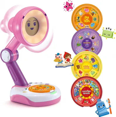 Produktbild von VTech FunnySunny Lampenfreundin – Interaktive Lampe pink für Kinder, 4 Spielplatten, Adapter- & Batteriebetrieb, mit Mimik & Mundbewegungen, unterstützt Rituale.