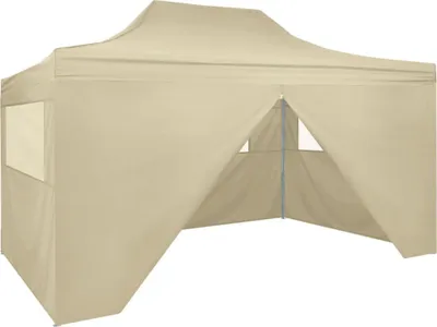Produktbild von Faltzelt Pop-Up mit 4 Seitenteilen 3 x 4,5 m Cremeweiß