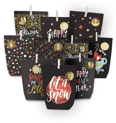 Productafbeelding van Adventskalender om zelf te vullen - 24 adventszakjes om zelf te vullen