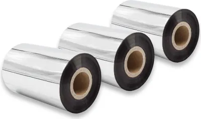 Produktbild von vhbw 3x Thermotransfer-Band kompatibel mit Valentin Vario 107/12, 104/8 Drucker Etikettendrucker, Wischfest, 100 mm x 300 m, Wachs-Plus Schwarz