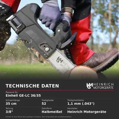 Produktbild von 2 x Sägekette Heinrich Motorgeräte für Einhell GE-LC 36/35