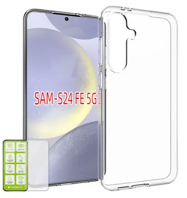 Image de Étui en silicone pour Samsung Galaxy S24 FE 5G, étui en verre H9