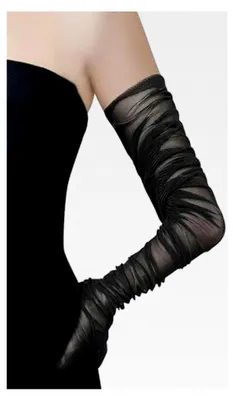 Produktbild von Lange Handschuhe für Damen - Weiches Stretch-Mesh-Tüll, Elegante Opernhandschuhe für verschiedene Anlässe