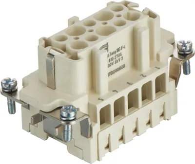 Produktbild von HARTING Han High Temp 10E Buchseneinsatz (F) Crimpanschluss, 10-polig+PE 500V, 16A - 1 Stück