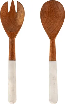 Produktbild von H&h 2er-Set Salatbesteck aus Holz