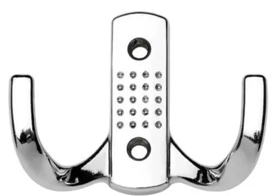 Produktbild von Wandhaken Doppel-Kleiderhaken aus Metall in Grau