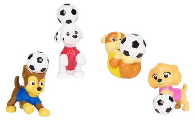 Image de PAW Patrol : Figurines des chiots footballeurs - lot de 4.