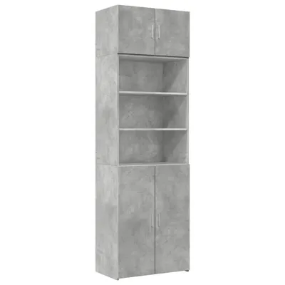 Zdjęcie produktu dla Szafka, szarość betonu, 70x42,5x225 cm, materiał drewnopochodny