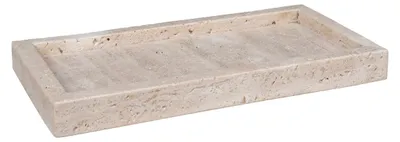 Image de Vassoio en Travertino Naturel — 30,5×15 cm