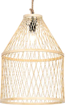 Produktbild von Ländliche Hängelampe für den Außenbereich, Rattan, 40 x 55 cm Calamus