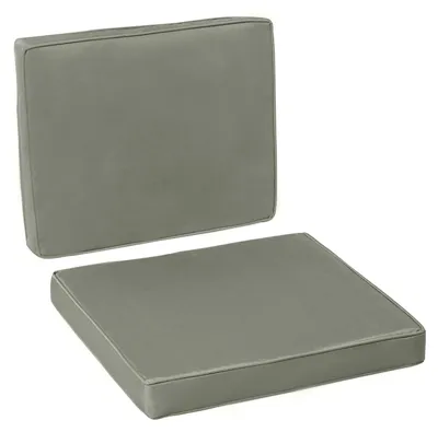 Produktbild von Gartenstuhlkissen, abnehmbare Sitz- und Rš¹ckenkissen, Polyester, 56 x 52/56 x 46 cm, dunkelgrau