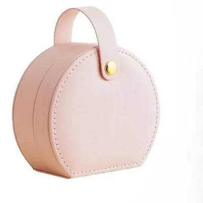 Immagine prodotto di Scatola per la conservazione dei gioielli, design compatto, organizer portatile, rosa