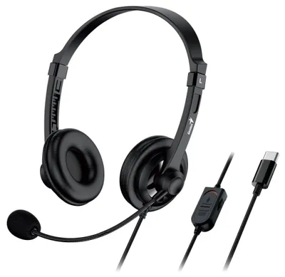 Image de Casque GENIUS HS-230U, connectique USB-C, longueur du câble : 2,4 mètres