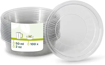 Produktbild von rPET-Portionsbecher 50 ml, Ø 75 mm, transparent, 100 Stück