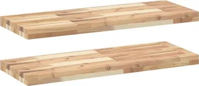 Immagine prodotto di vidaXL Mensole galleggianti 2 pezzi 100x30x4 cm in legno massiccio di acacia non trattato