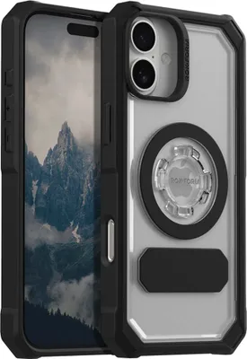 Obrázok produktu pre Puzdro na mobilný telefón pre iPhone 16 Plus, Rokform Crystal Case Mag, priehľadné s čiernym rámom