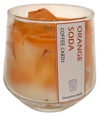 Imagen del producto de Vela perfumada en vaso, sabor naranja, 8,4 x 11,5 cm