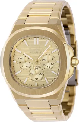 Produktbild von Invicta Speedway 48525 Herren Uhr - Quartz Bewegung - Edelstahl mit Goldenem Zifferblatt - 41 mm