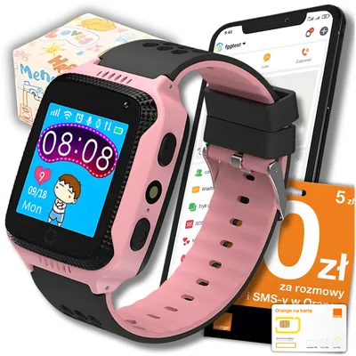 Zdjęcie produktu dla Smartwatch Dla Dzieci Zegarek Lokalizator Gps Kroki Sen + Karta Sim Gratis